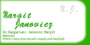 margit janovicz business card